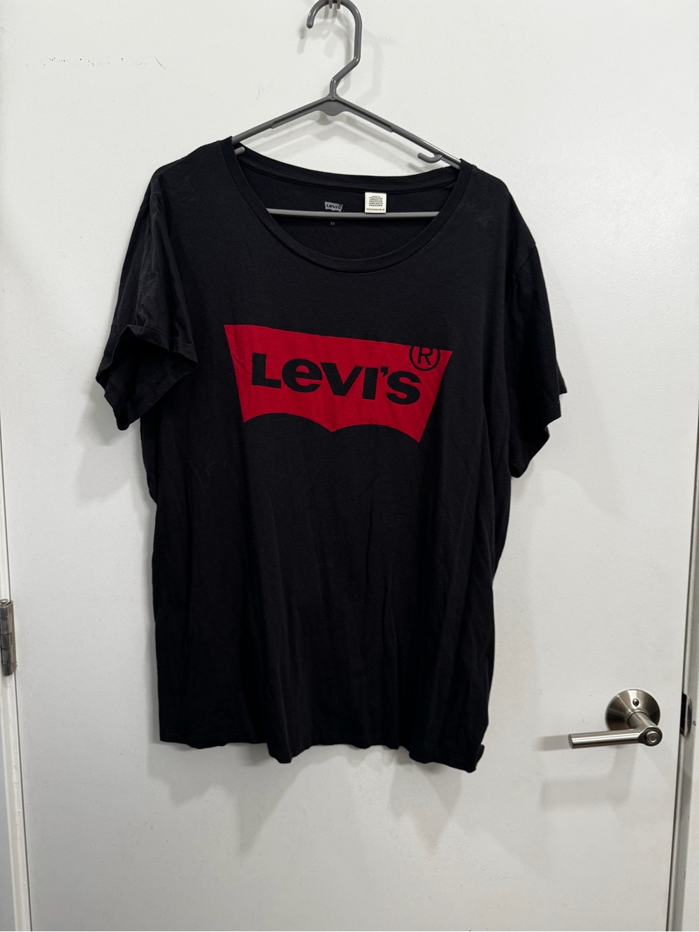 Levi's Black Short-Sleeve Tee with Red Logo